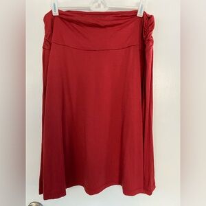 Wool& Coral Red Helena Skirt